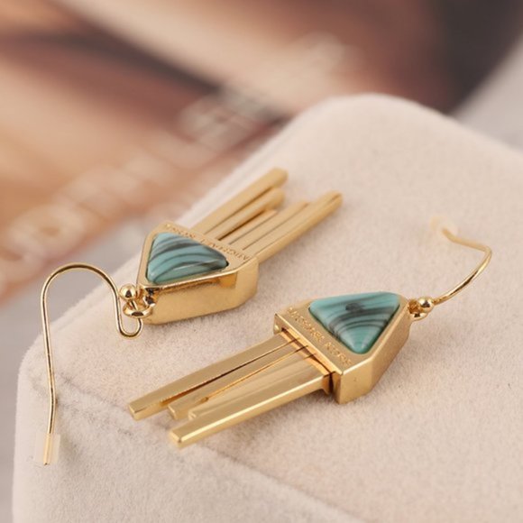 Michael Kors Triangle Tassel Gold-plated Earrings - Picture 6 of 9